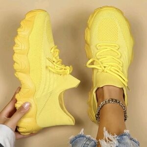 Viral Neon Yellow TikTok Sneakers 11